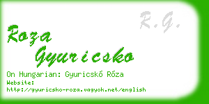 roza gyuricsko business card